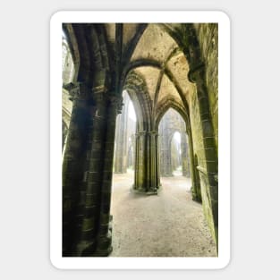 Ruins of St Mathieu Abbey in Fine-Terre Sticker